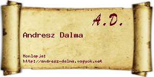 Andresz Dalma névjegykártya